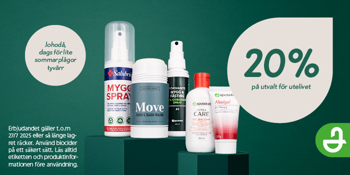 20% rabatt på utvalt hos Apoteket