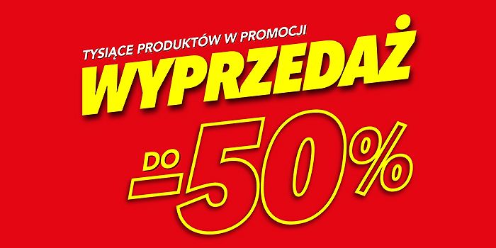 Wyprzedaż do -50%