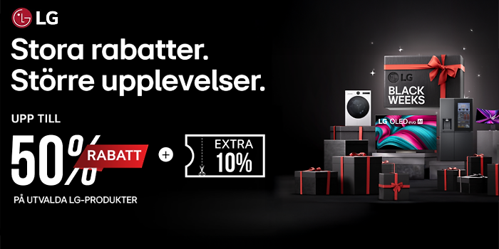 50% på utvalda LG produkter