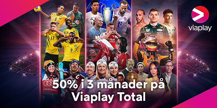 Nu 50% rabatt på Viaplay Total!