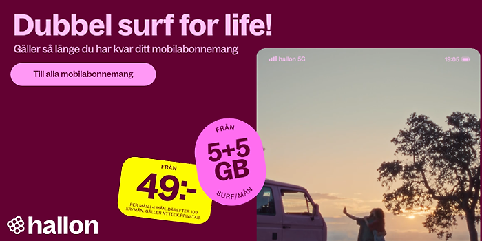 Dubbel surf med Hallon!