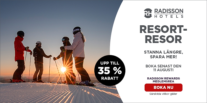 Upp till 35% rabatt på Radisson Hotels!