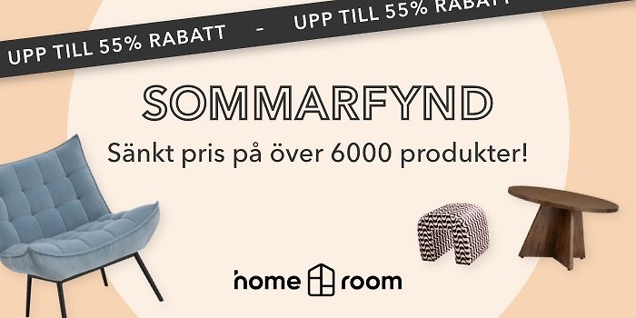 Upp till 55% rabatt hos Homeroom*