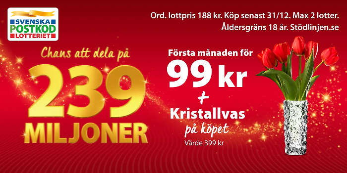 Chans att få dela på 239 miljoner