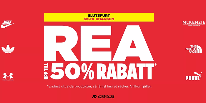50% rabatt på utvalda sportkläder!