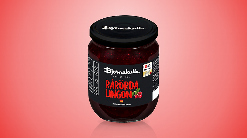 Björnekulla Rårörda Lingon - 660g