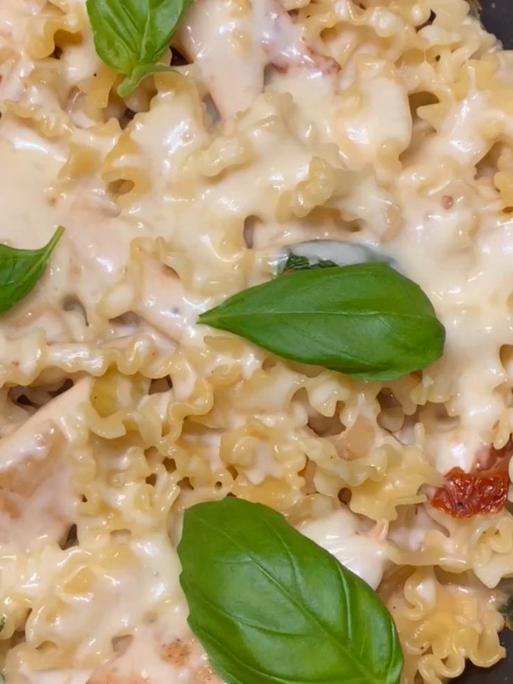 VECKANS MATLÅDOR: KYCKLINGPASTA MED CREME FRAICHE OCH SOLTORKADE TOMATER