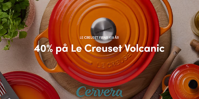 40%  på Le Creuset Volcanic