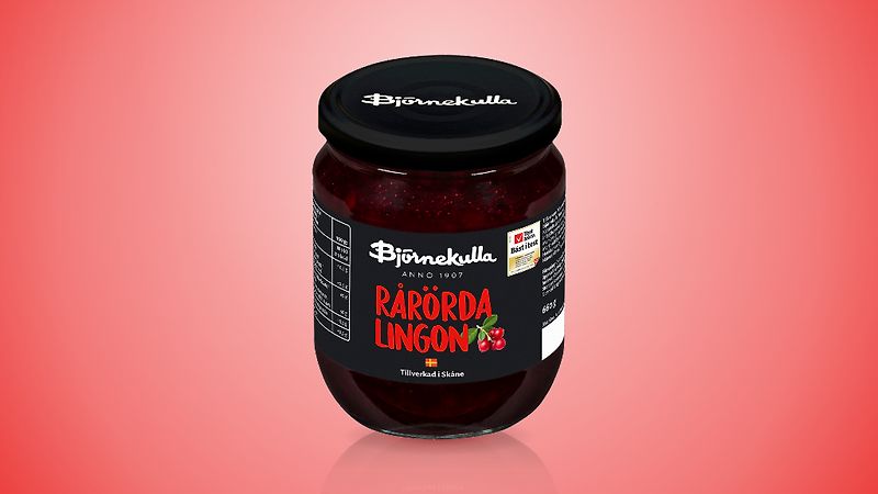 Björnekulla Rårörda Lingon - 660g