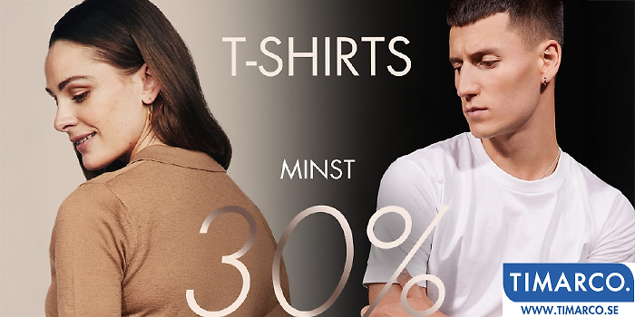 30% på T-shirts hos Timarco