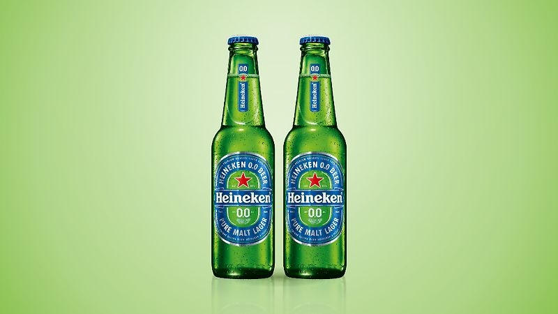 2 st Heineken 0,0%, 33 cl flaska