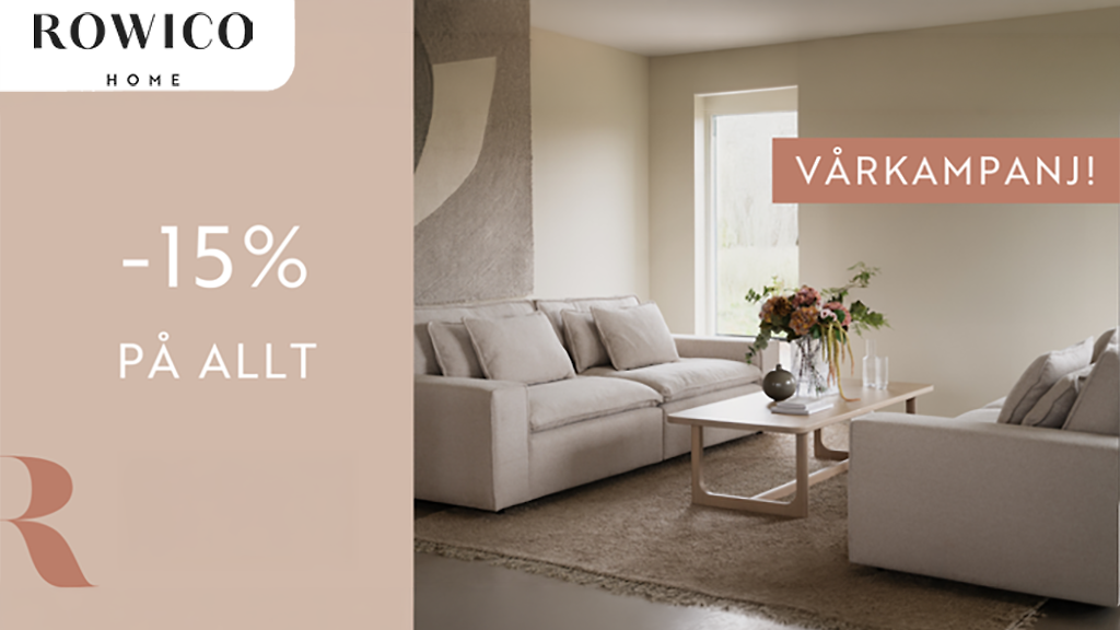 15% rabatt på hela sortimentet