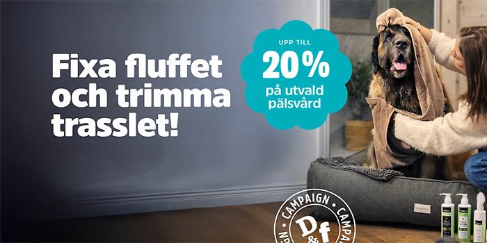 Fynda till husdjuret med extra cashback!