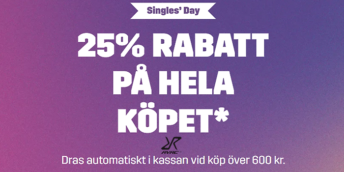 Få 25% på hela köpet!