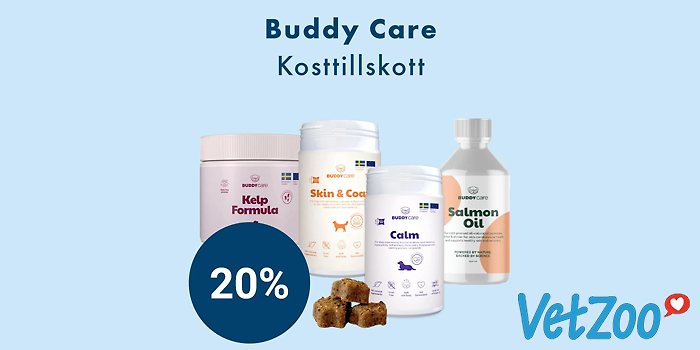 20% på Buddy kosttillskott hos Vetzoo