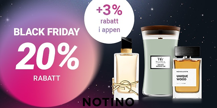 Få 20% på dofter hos Notino.se