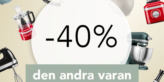 Få 40% rabatt på den andra varan!