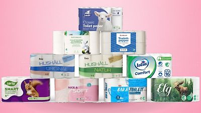 Valfritt hushålls eller toapapper